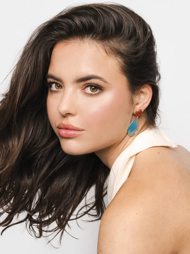 Blue Chalcedony Drop Earrings