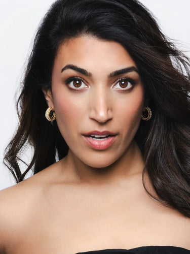 Chunky Pearl Hoop Earrings