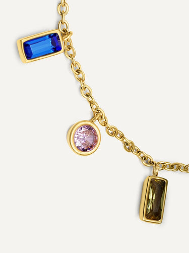 Colourful zircon bracelet