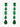 Emerald Flame Drop Earrings