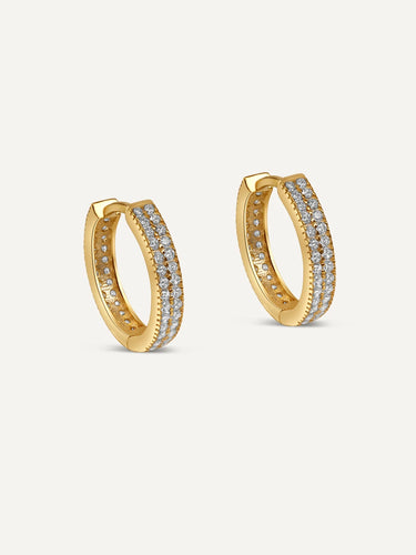 Sparkle Mini Zircon Hoop Earrings