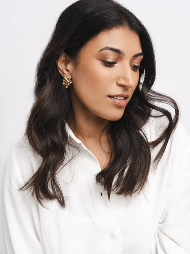 Golden Stud Earrings