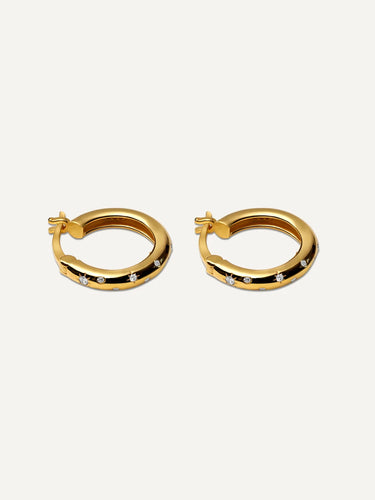 Star Huggie hoop Earrings