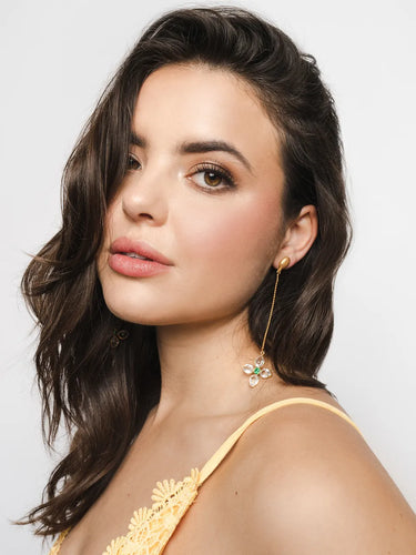 Zircon Dangle Statement Earrings