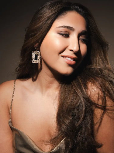 Zircon Square Statement Drop Earrings